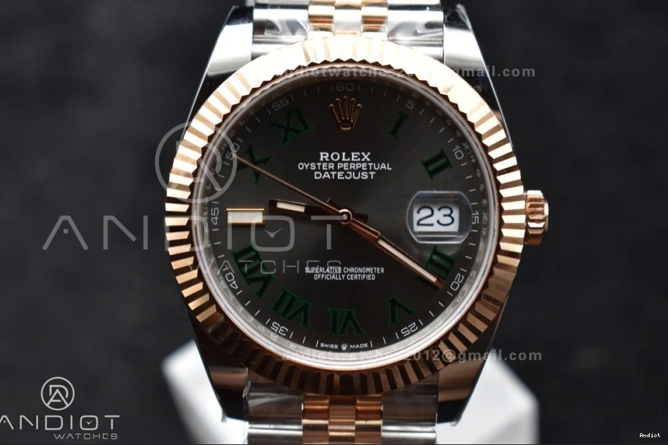 Gray ARF Weight) DateJust RG (Gain Best Steel Jubilee Dial SH3235 SS Green 1:1 126333 904L Bracelet SS Roman 41 RG Edition on 1107